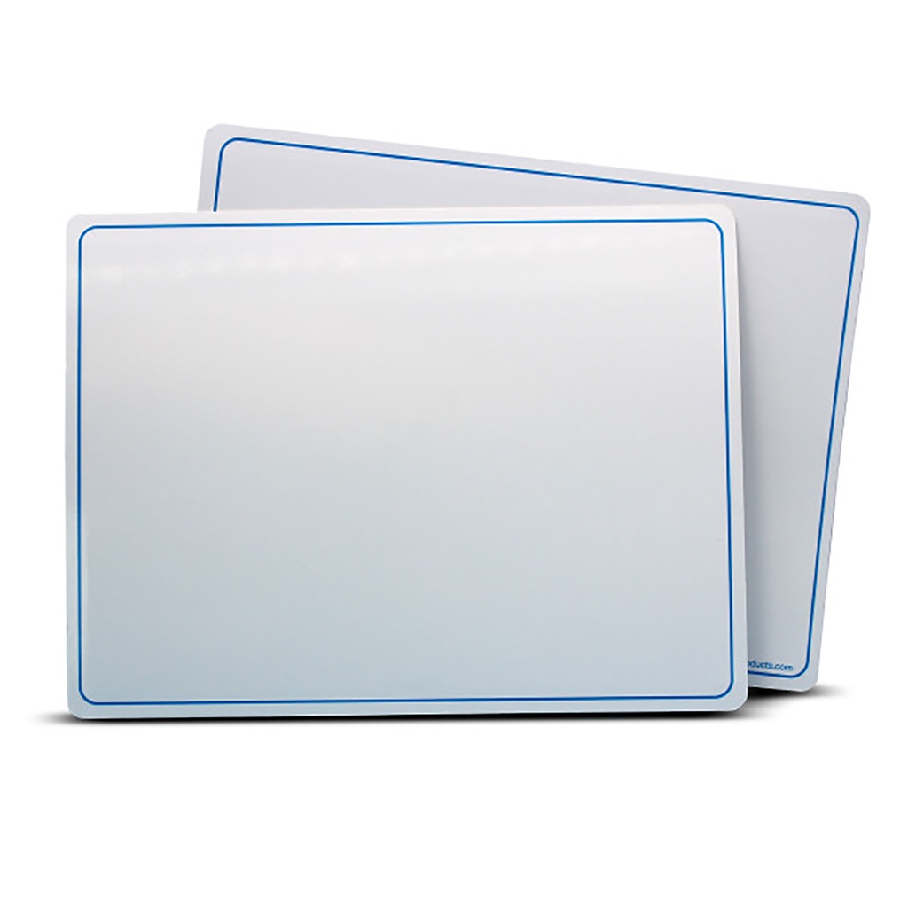 Two-Sided Plain 9" x 12" Magnetic Dry Erase Learning Mats Pack of 48