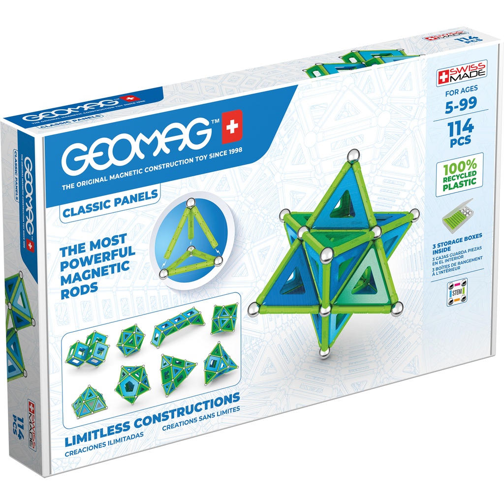 Geomag™ Green Line Panels 114 Pieces