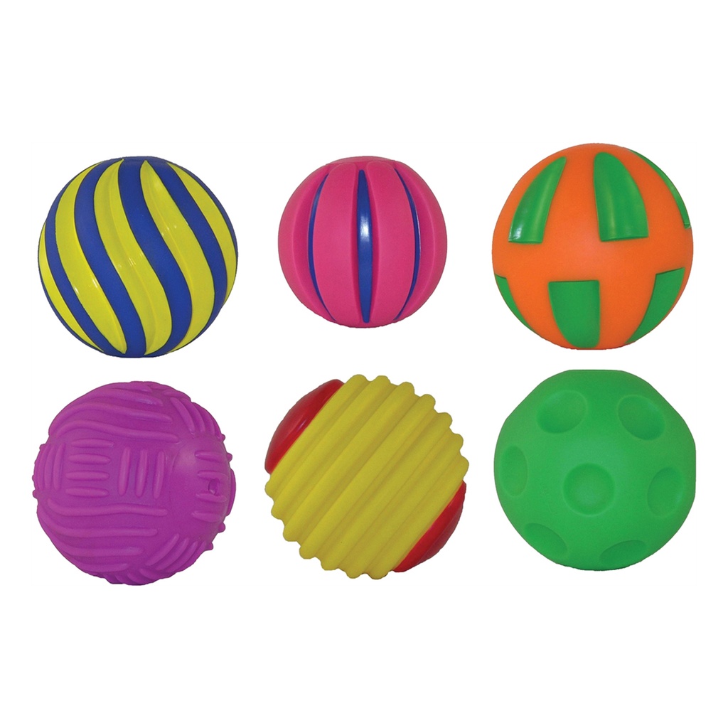 Tactile Squeak Balls 6 Pack