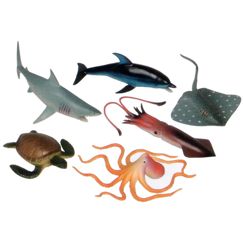 Ocean Animals Playset Set of 6