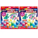 16 Washable Finger Paints in 8 Colors