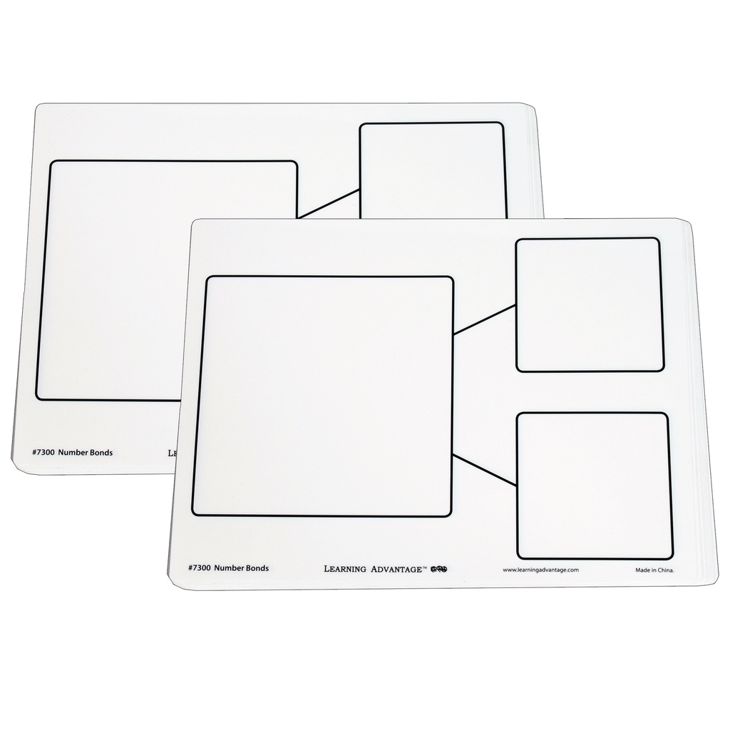 Number Bond Dry Erase Boards Set of 20