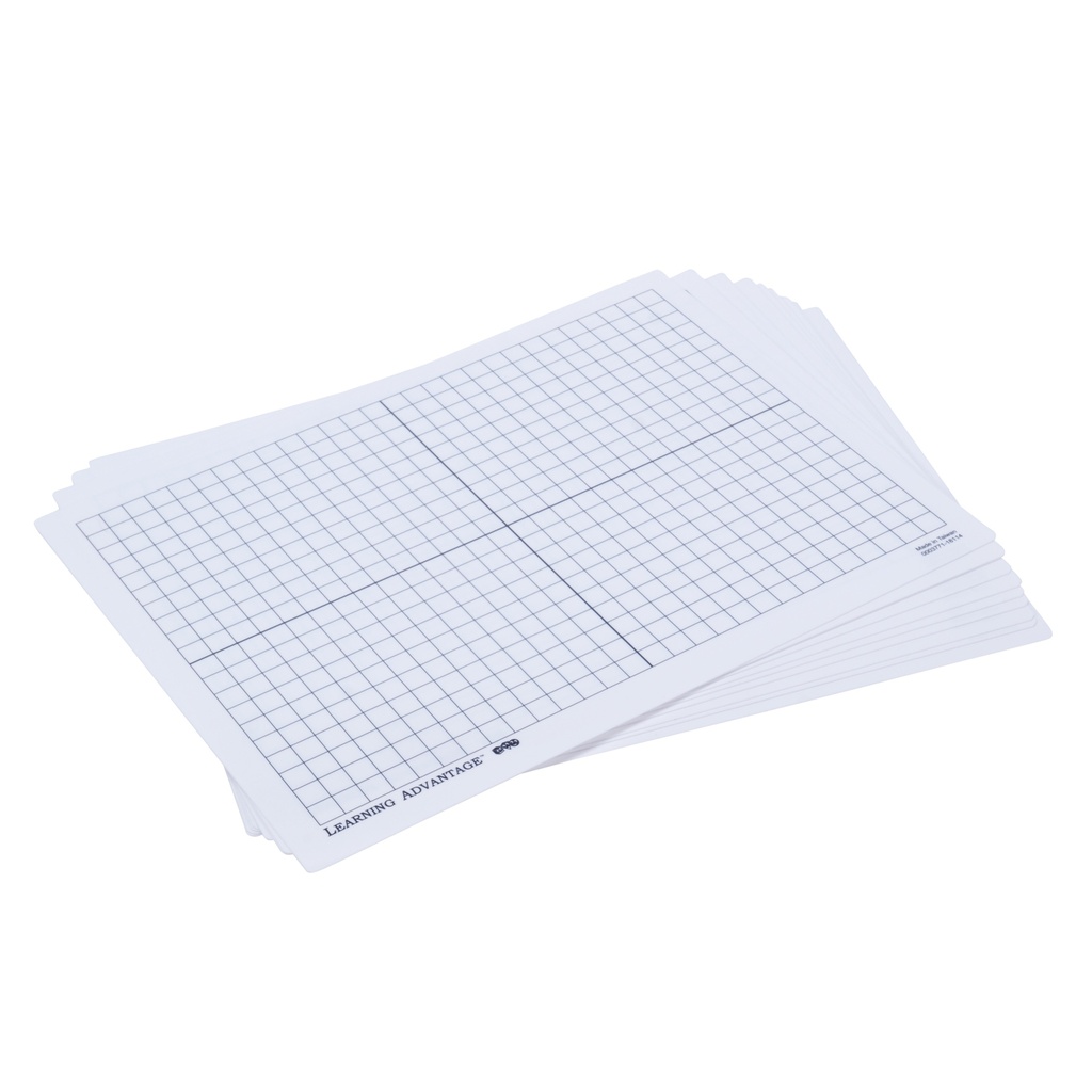 X-Y Axis Dry Erase Grid Boards Set of 10