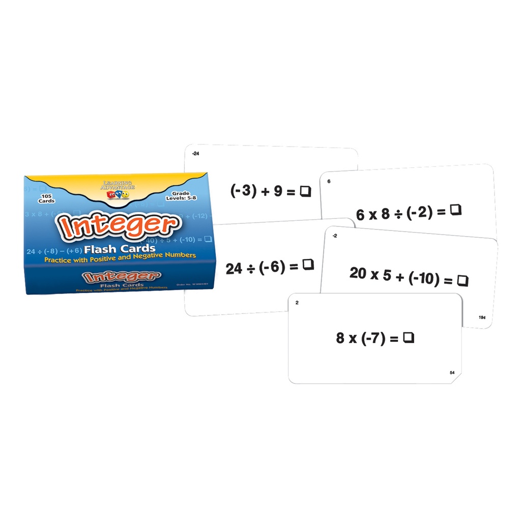 Integer Flash Cards