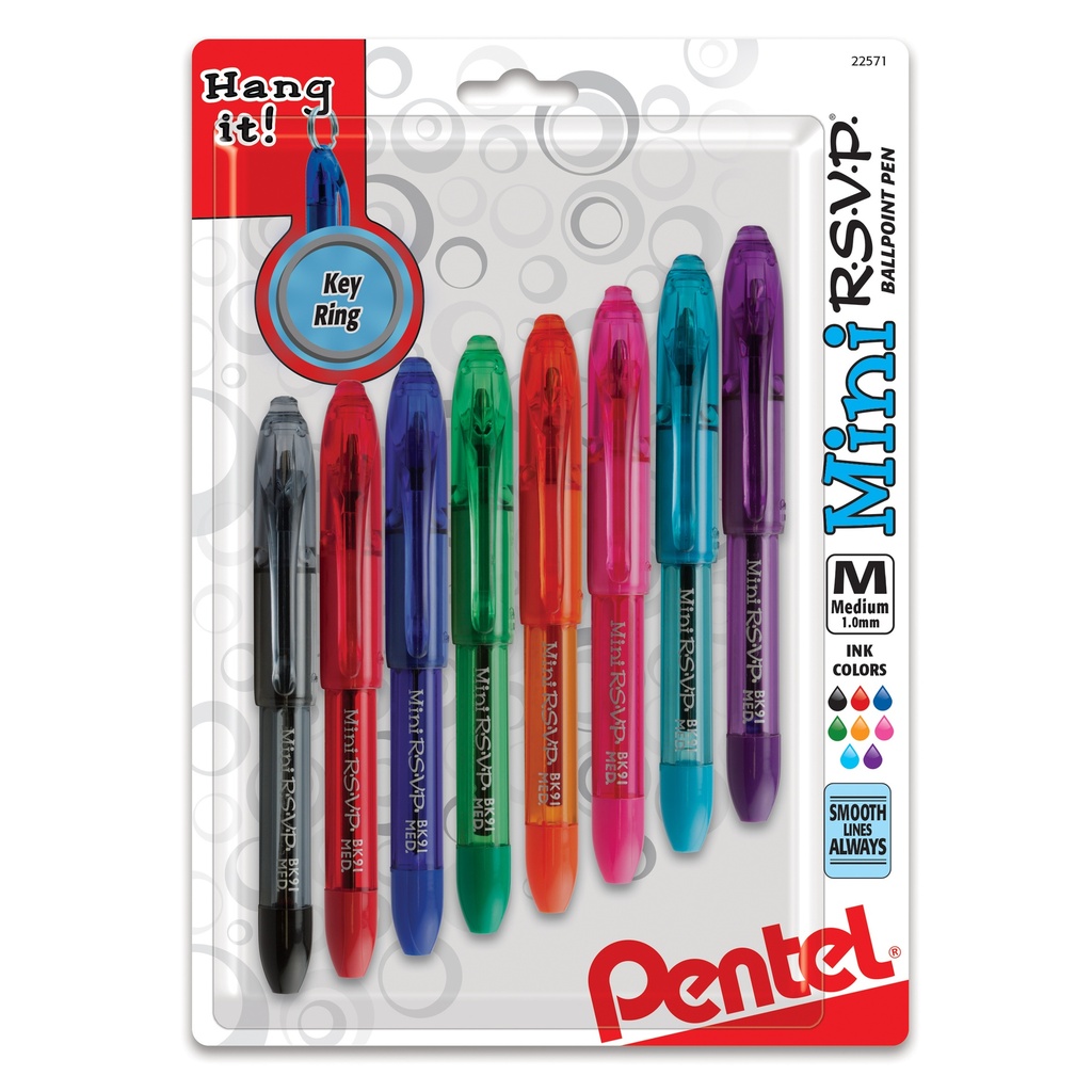 R.S.V.P.® Mini Ballpoint Pens 8-pack
