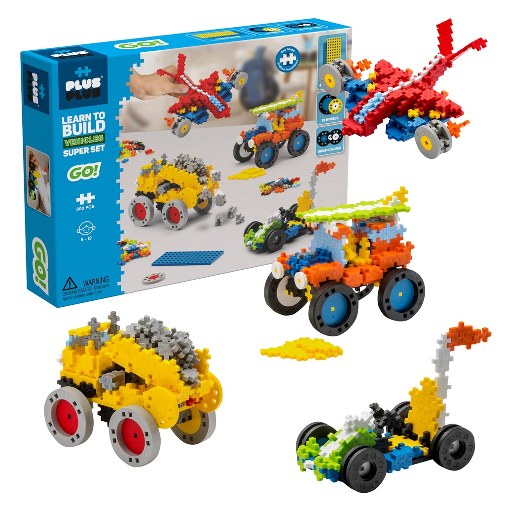 Plus-Plus® Learn to Build GO! Vehicles Super Set