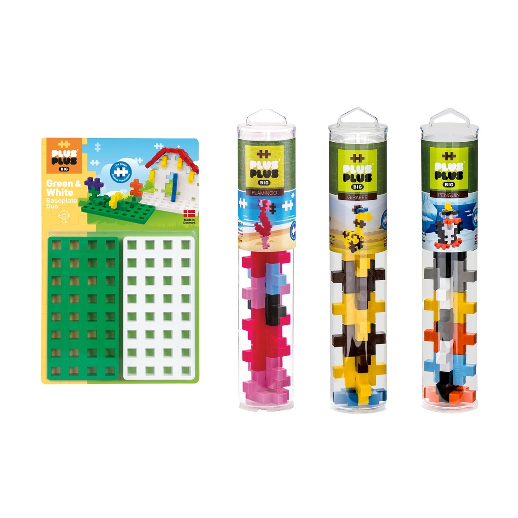 Plus-Plus® BIG Zoo Tubes & Baseplate Bundle