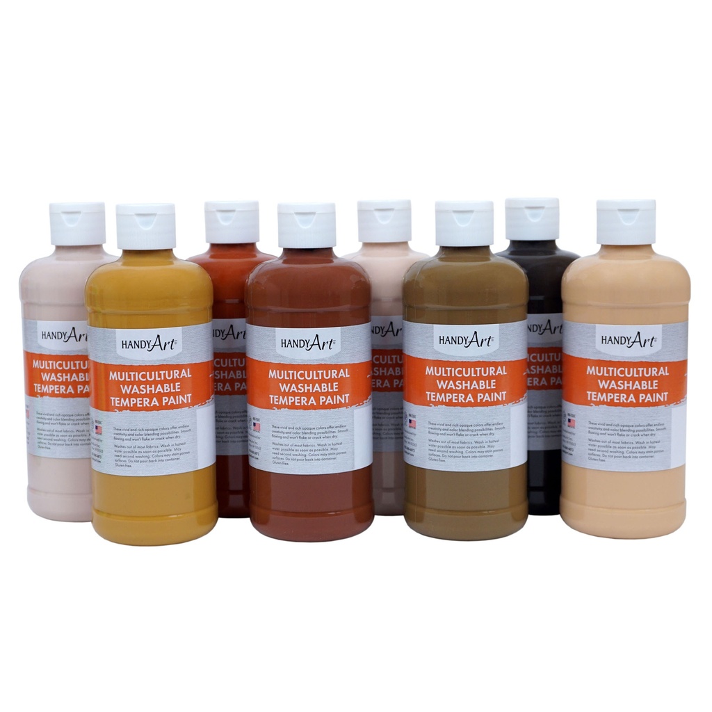 Multicultural Washable Tempera 8-Pint Set