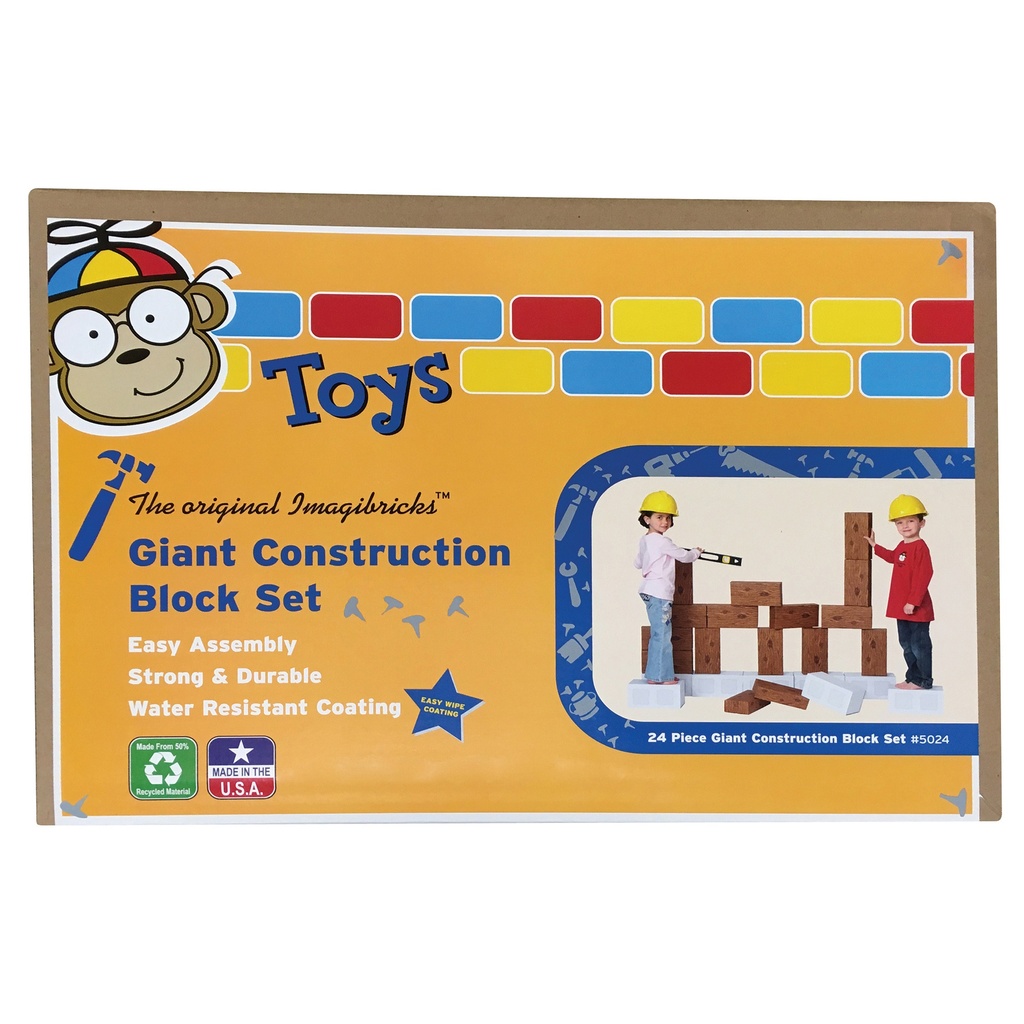 ImagiBRICKS™ Giant Construction Building Block 24 Piece Set