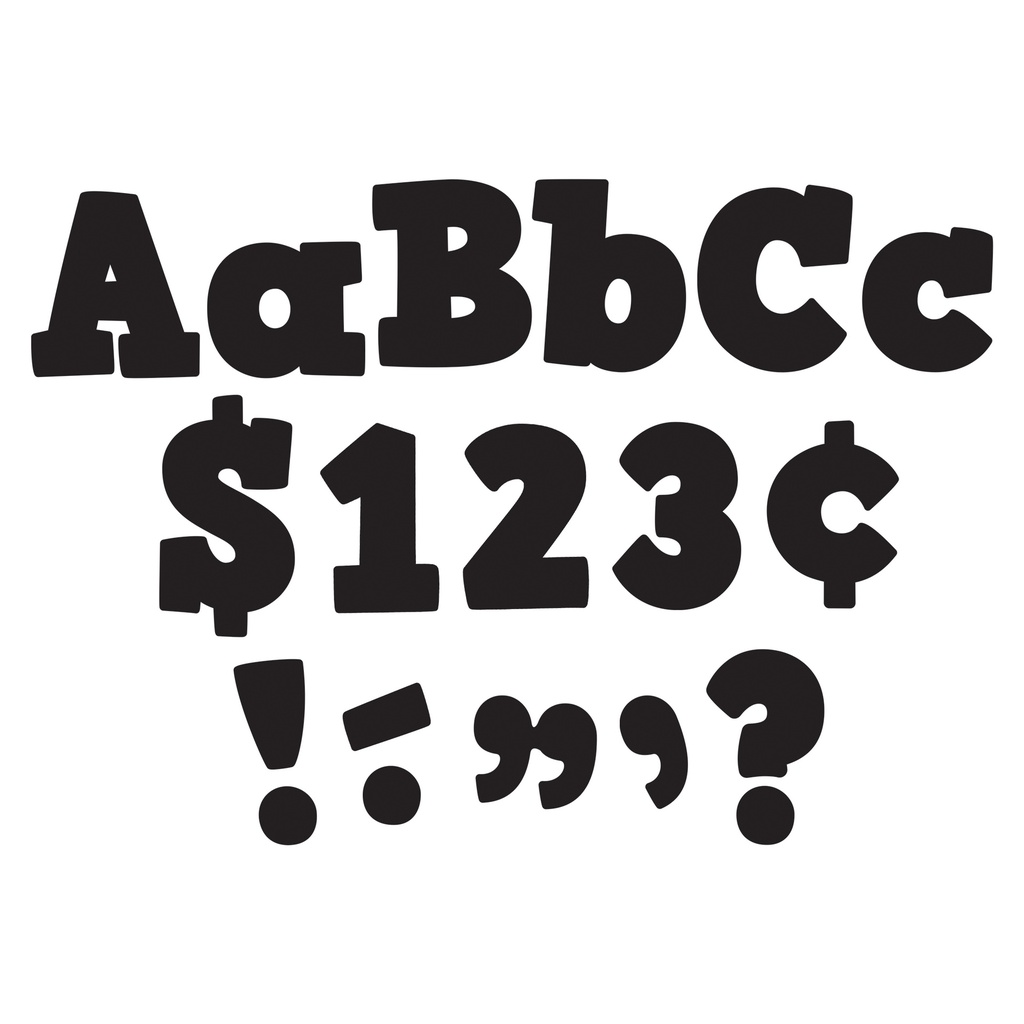 Black Bold Block 4" Letters Combo Pack