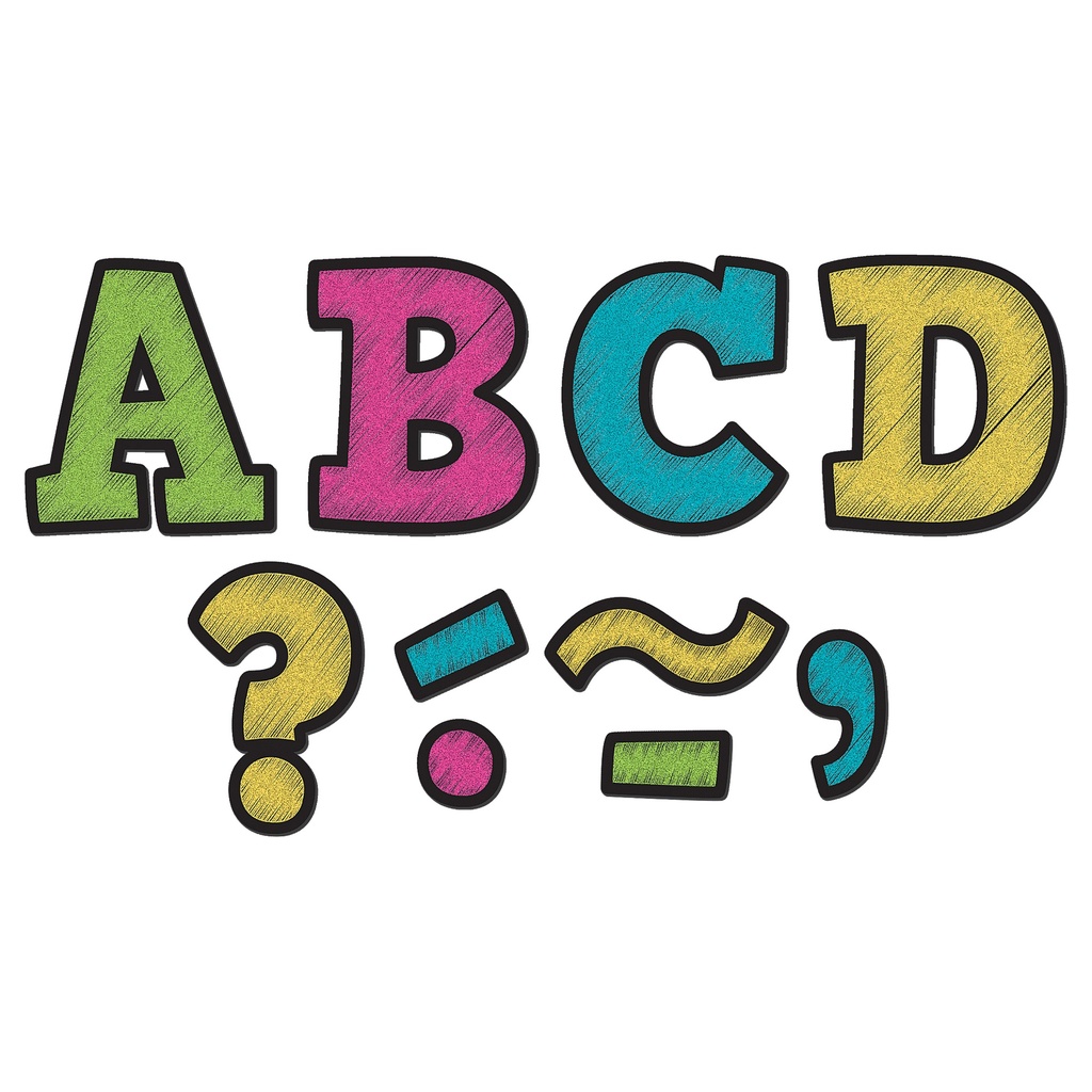 Chalkboard Brights Bold Block 3" Magnetic Letters