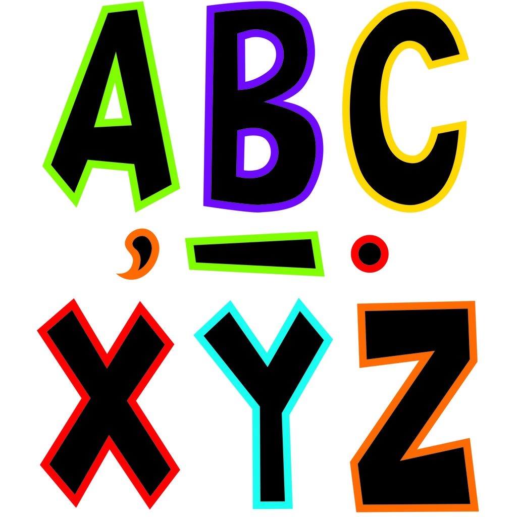 Electric Bright 7" Fun Font Letters