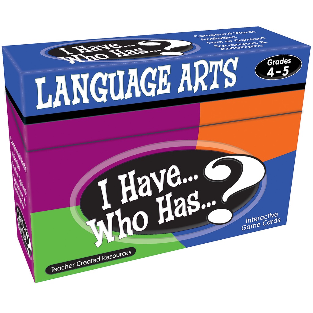 I Have, Who Has Language Arts Game Grade 4-5