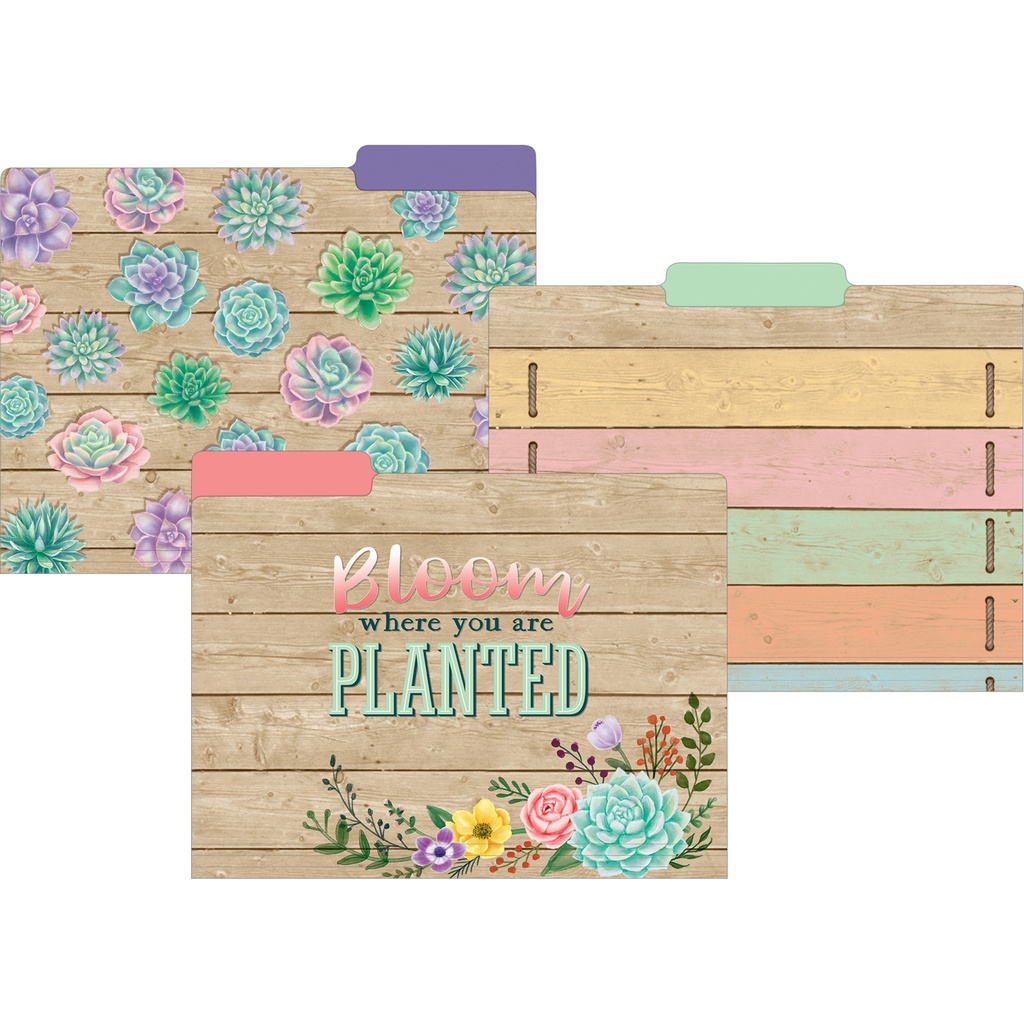 Rustic Bloom File Folders Pack of 12