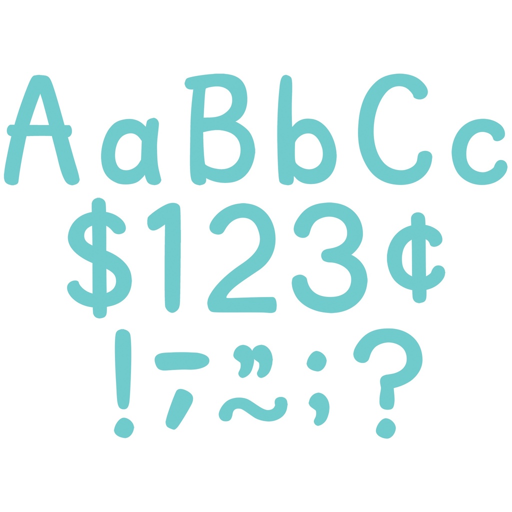 Light Turquoise 4" Modern Classic Letters Combo Pack