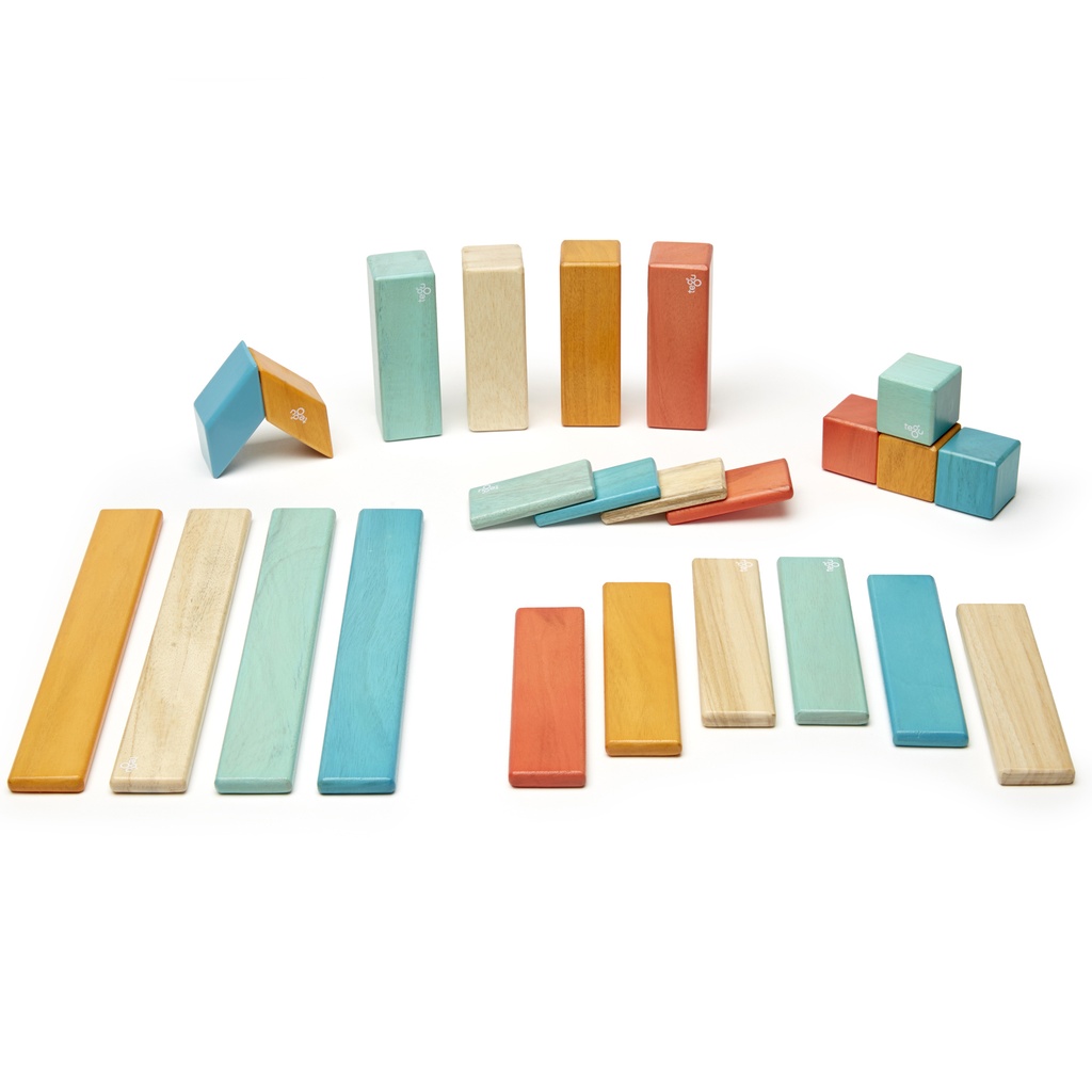 Sunset Magnetic Wooden Blocks 24-Piece Set