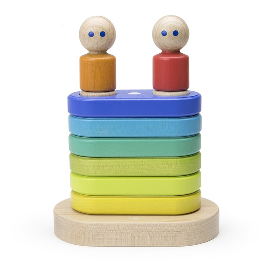 Rainbow Magnetic Floating Wooden Stacker