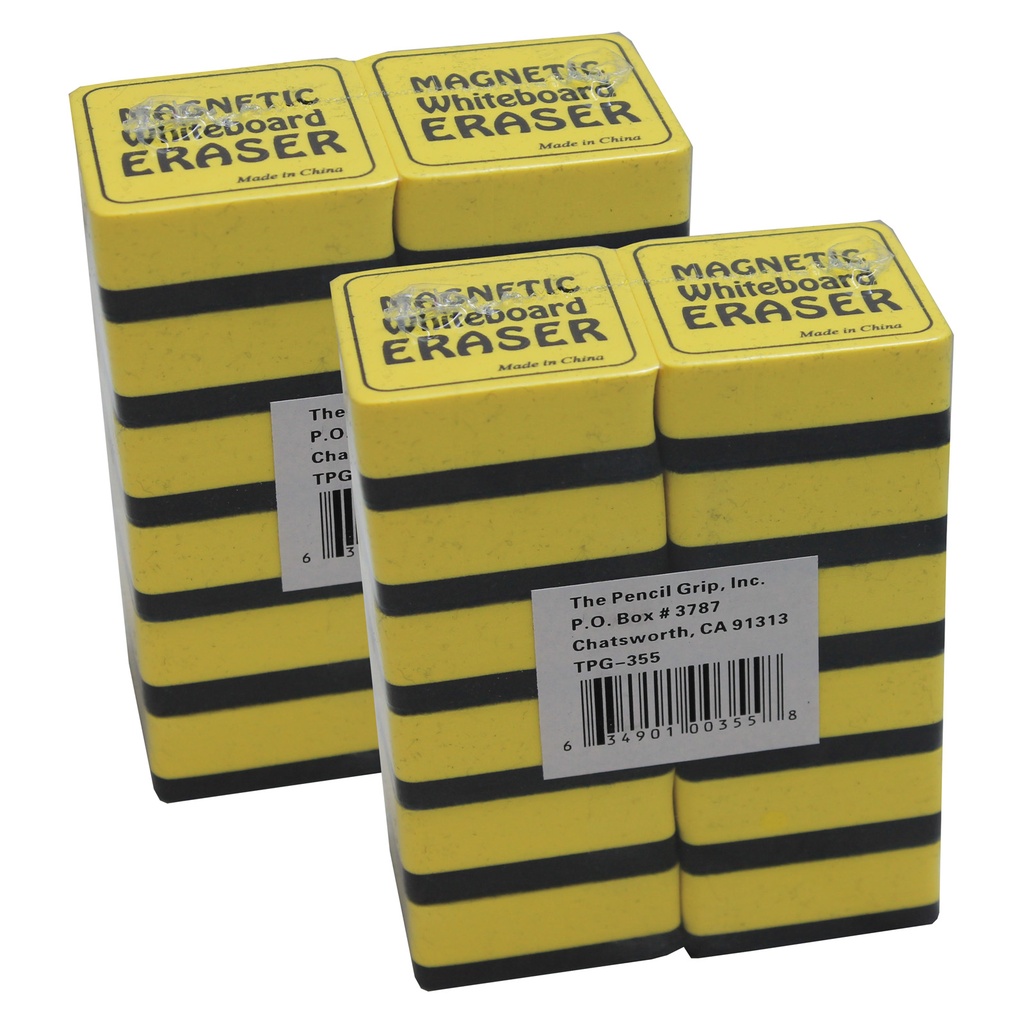 Magnetic Yellow 2" x 2" Whiteboard Eraser 24ct