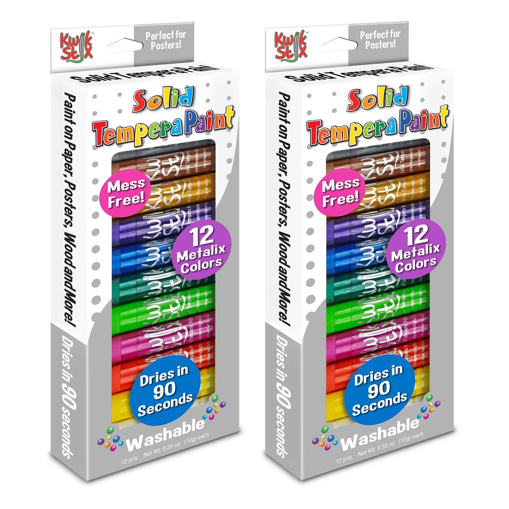 24ct Solid Tempera Paint Metalix in 12 Colors