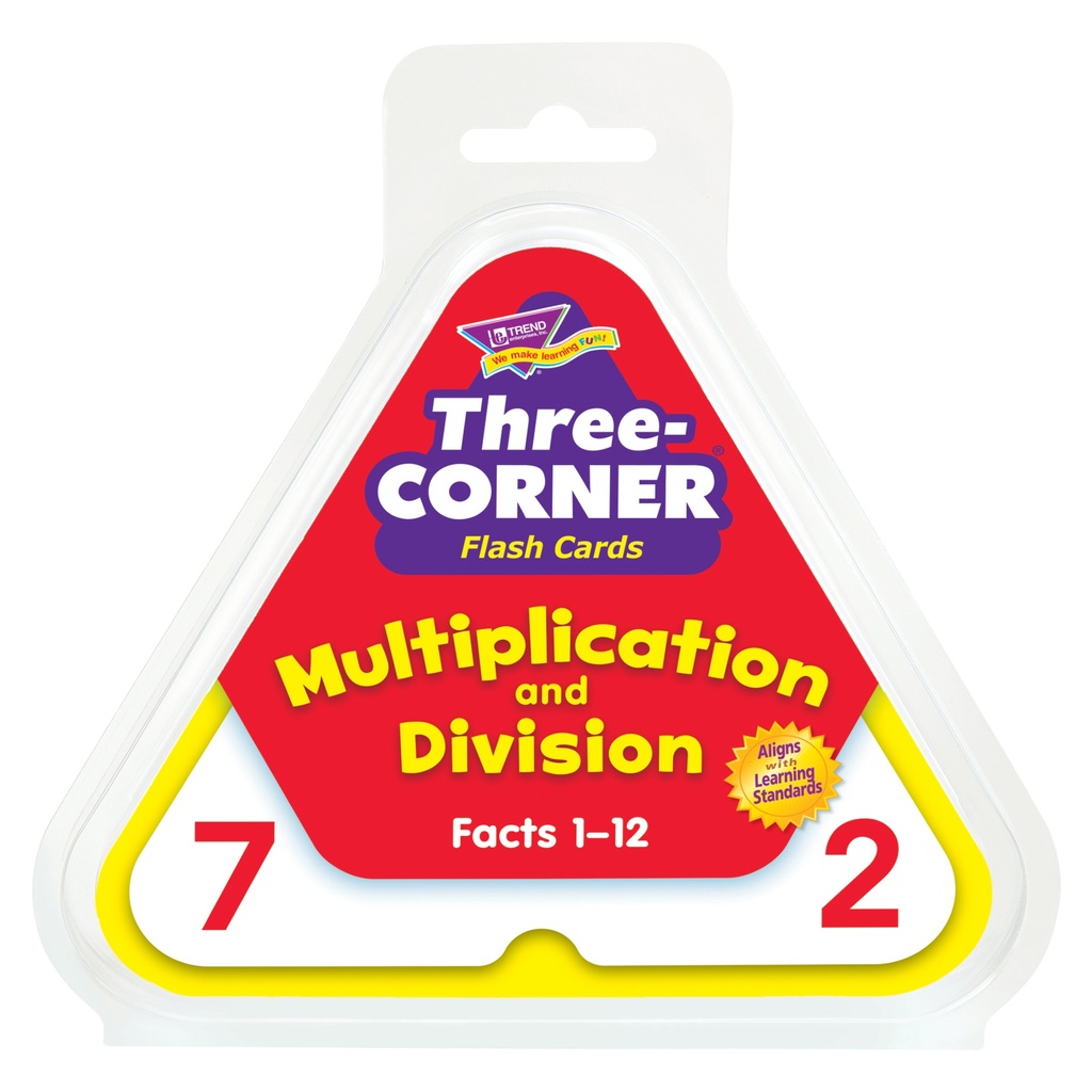 Multiplication and Division Three-Corner® Flash Cards