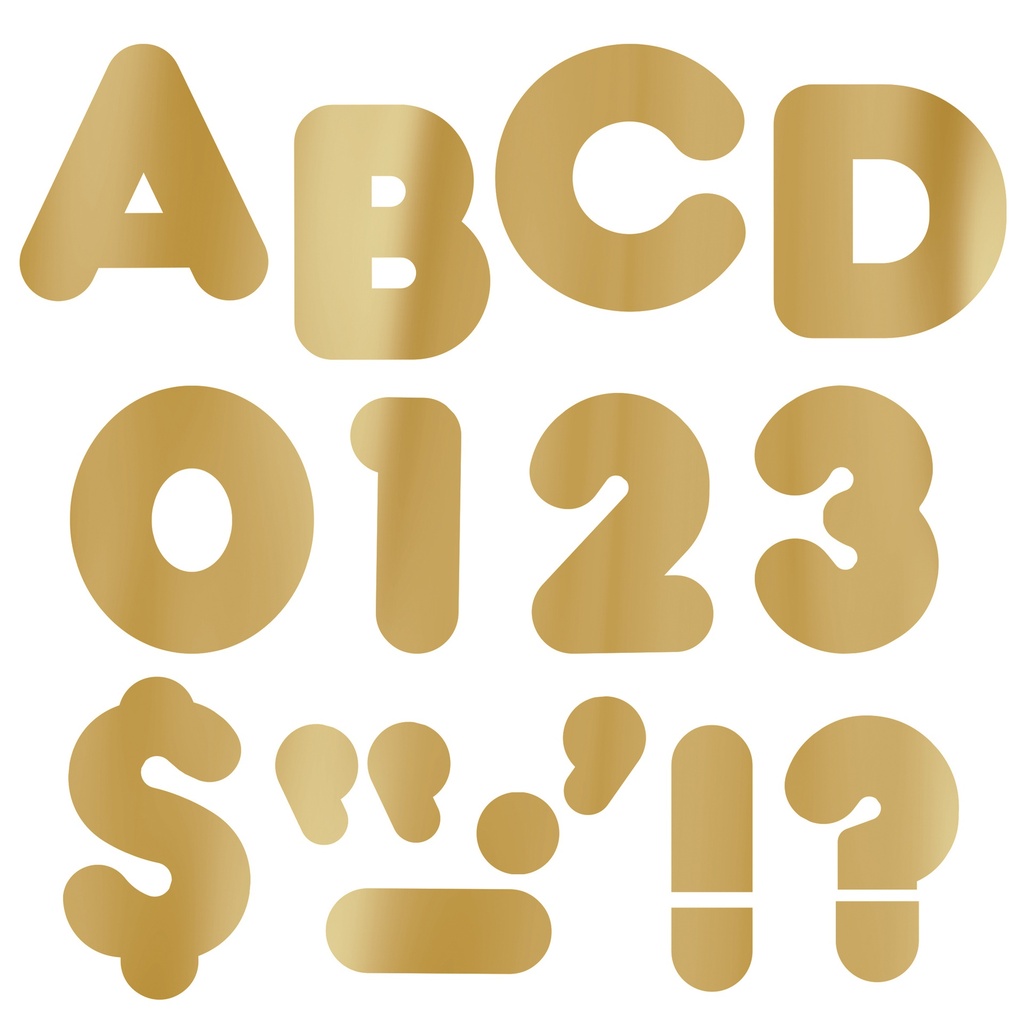 Gold Metallic 4" Casual UC Ready Letters®