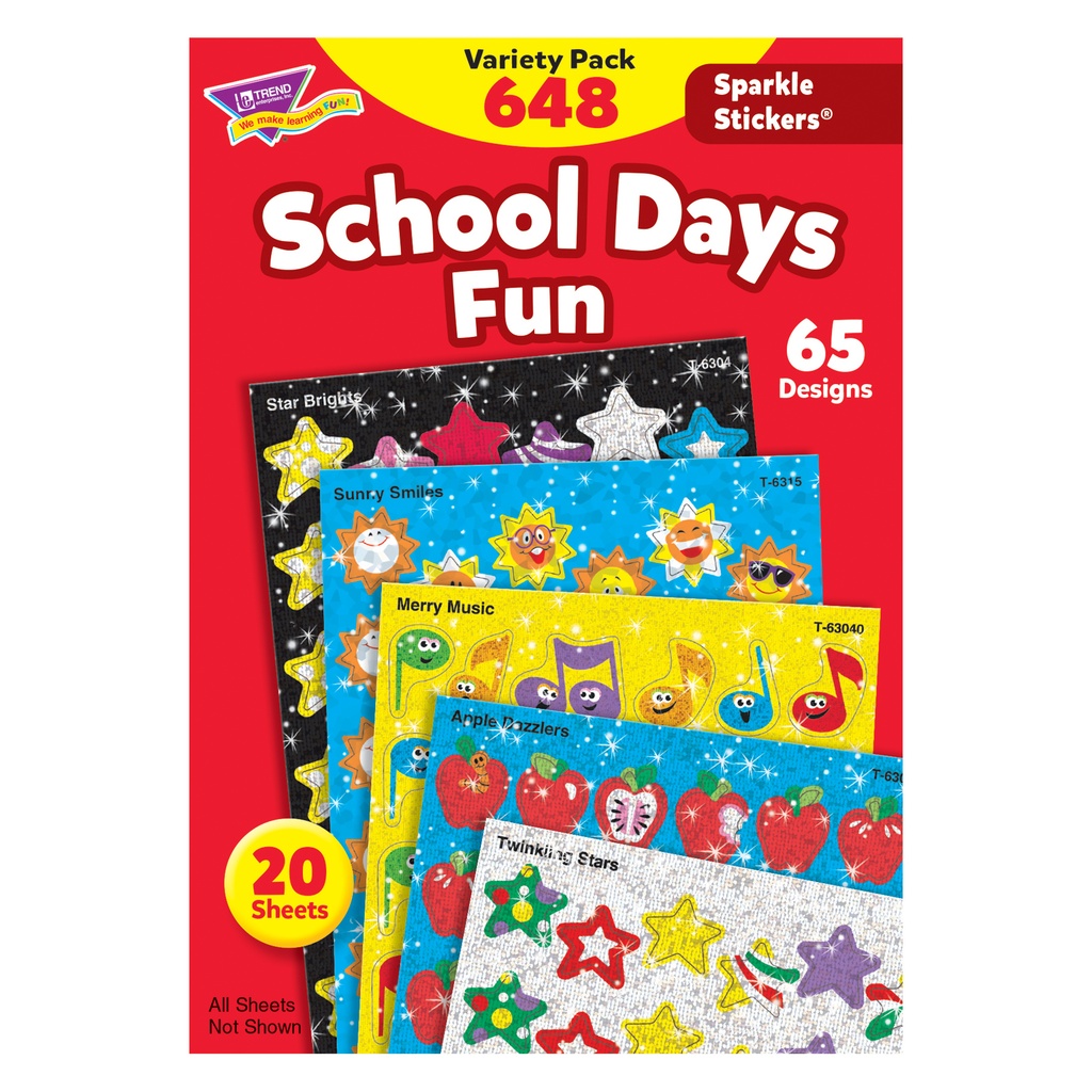 School Days Sparkle Stickers® Variety Pack