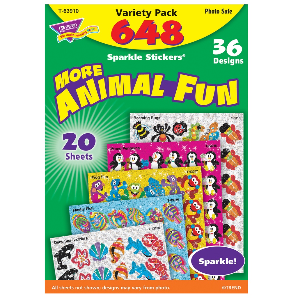 Animal Fun Sparkle Stickers® Variety Pack