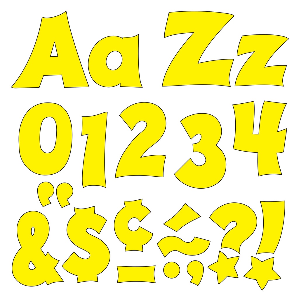 Yellow 4-Inch Friendly Uppercase/Lowercase Combo Pack Ready Letters®