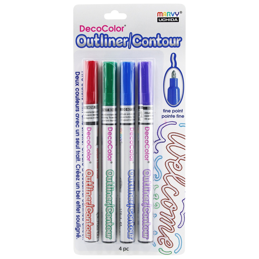 DecoColor® Outliner Oil-Based Fine Point Markers Pack o f 4