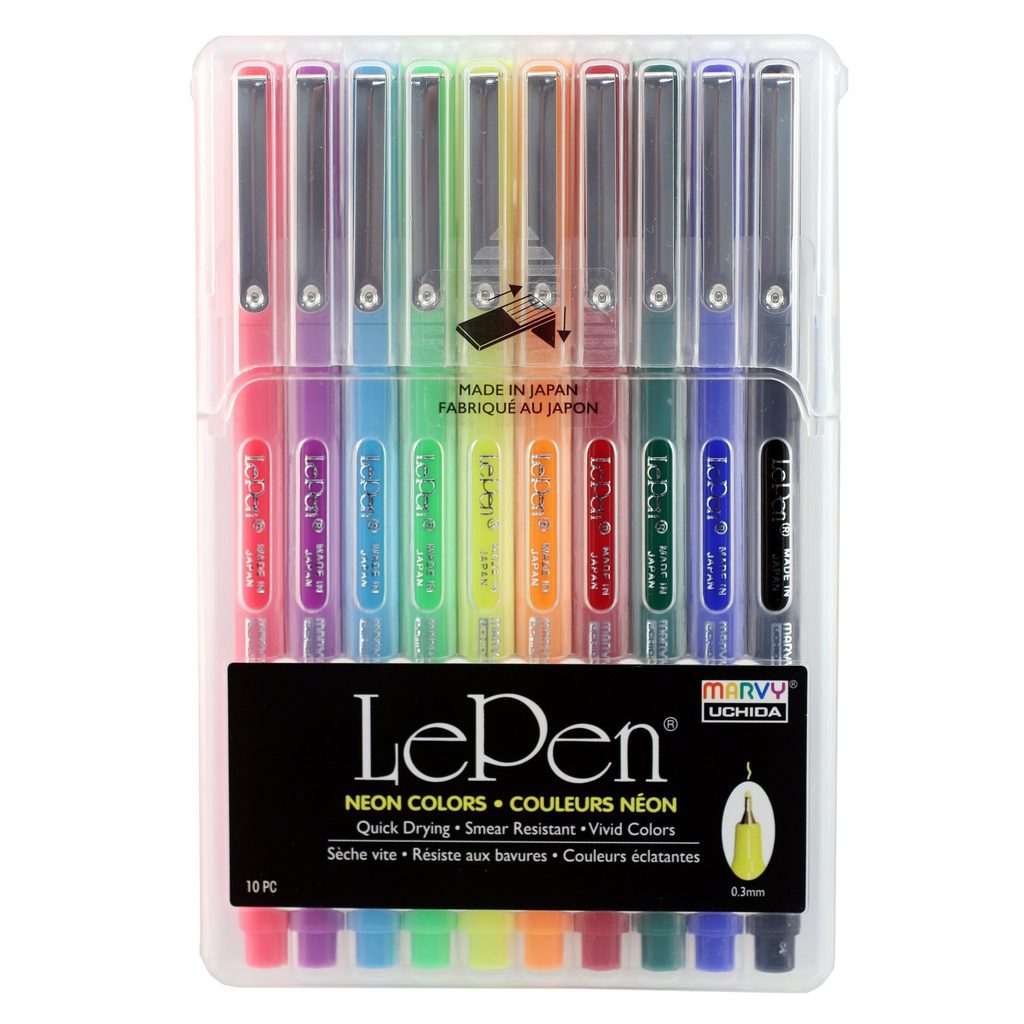 LePen® Neon Micro-Fine Point Pens 10 Colors