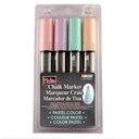 Bistro Chisel Tip Chalk Markers 4-Color Set: Blush Pink, Peppermint, Pastel Peach, Pale Violet