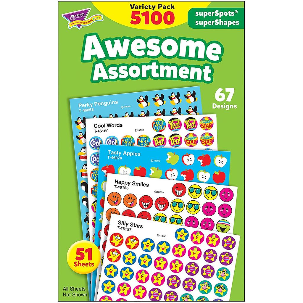 Awesome Assortment SuperSpots & SuperShapes Stickers Pack