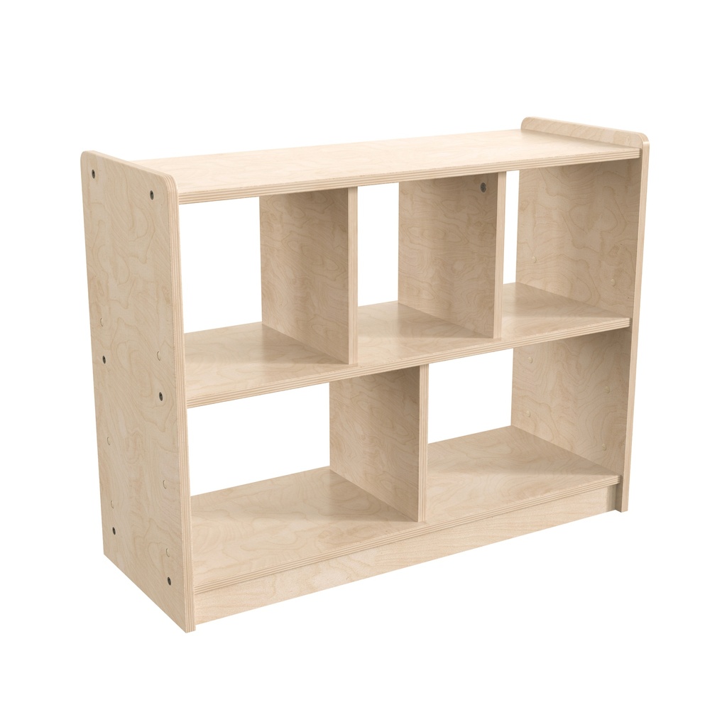 Modular Wooden 5 Section Open Storage Unit