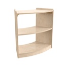 Wooden Bow Front Open Corner Storage Unit