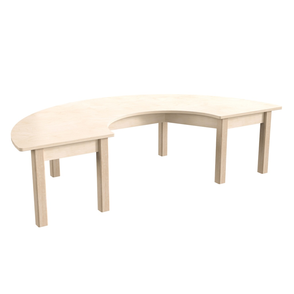 Wooden Half Circle Classroom Activity Table