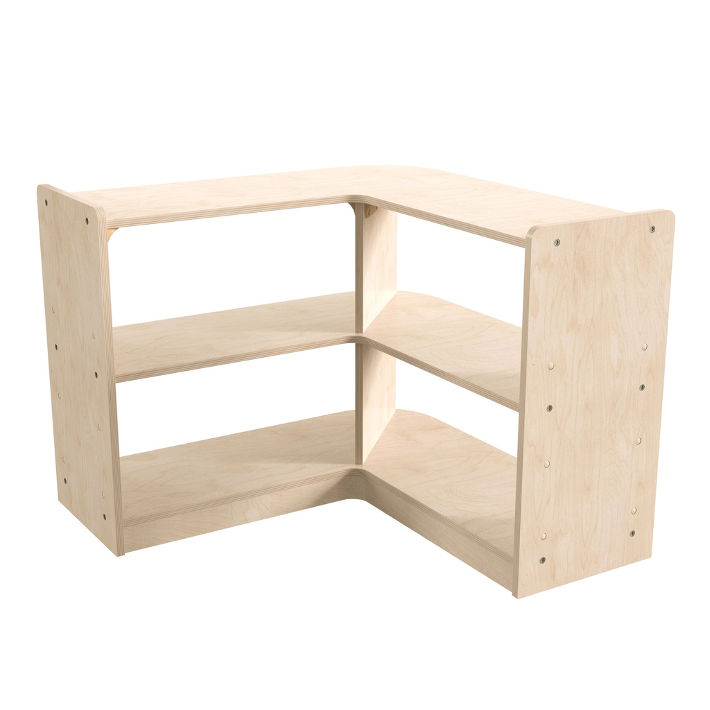 Wooden Open Corner Storage Unit