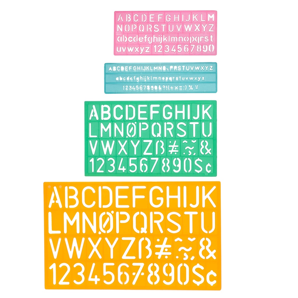 Letter Stenciling Guides 4-Piece Set