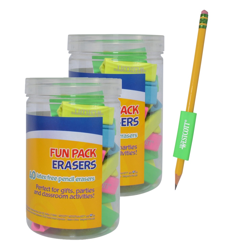 Assorted Erasers Fun Pack 80 count