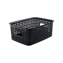 Small Black Plastic Weave Bin