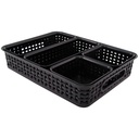 Black Plastic Weave Bin Pack of 5