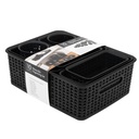 Black Plastic Weave Bin Pack of 10