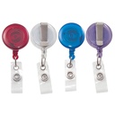 Retractable ID Card Reels with Badge Straps Assorted Pack of 4