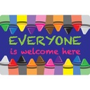 Crayons Everyone is Welcome Here Computer Mouse Pad 8" x 10"