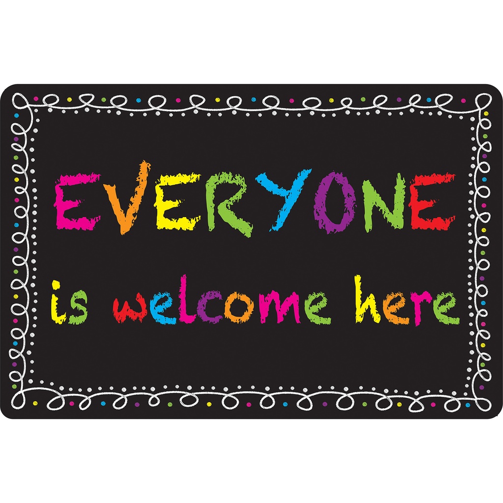 Chalk Loop Everyone is Welcome Here Computer Mouse Pad 8" x 10"