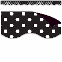 Black Polka Dots Magnetic Border