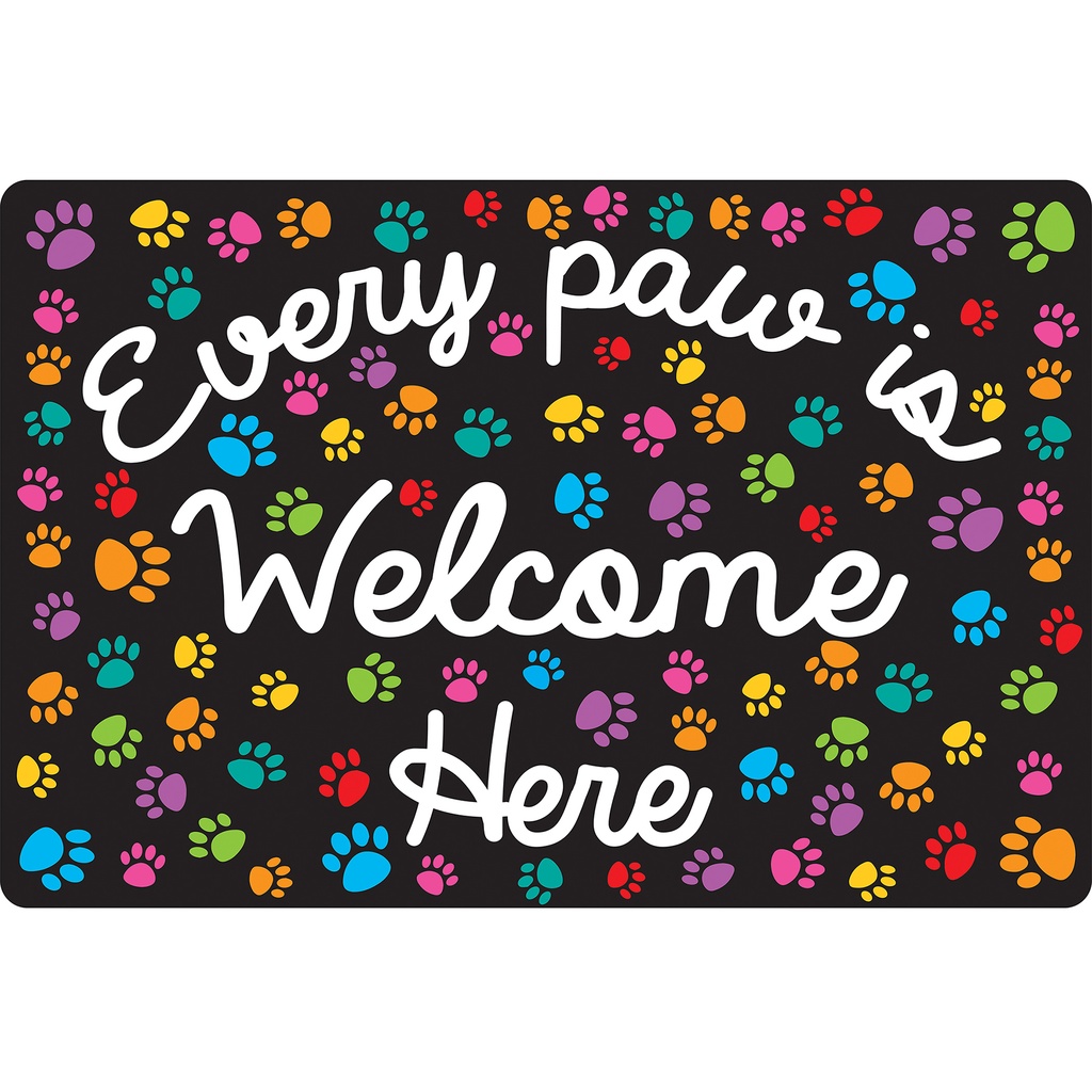 Every Paw is Welcome Here Computer Mouse Pad 8" x 10"