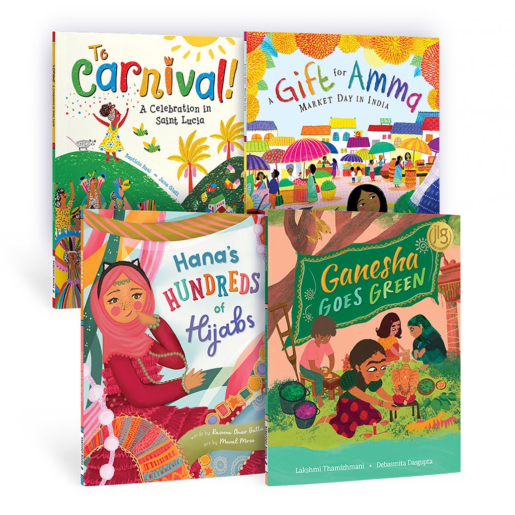 1st Grade Authentic Stories / Diverse Book Bundle 2 Set of 4