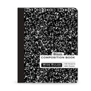 Black Marble Wide Ruled Composition Book 100 Sheets