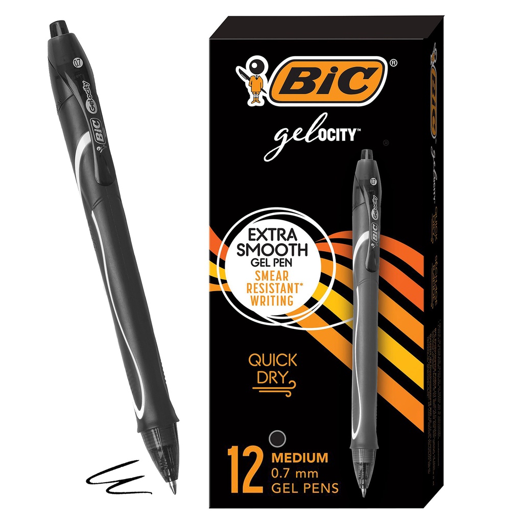 Black Gel-ocity® Quick Dry Retractable Gel Pens Pack of 12