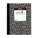 Black Marble Primary Ruled Composition Notebook